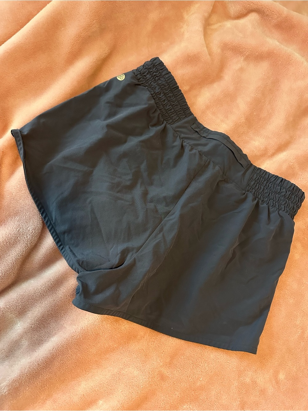 Women’s Purple Elastic-Waist Active Shorts - Picture 2 of 3